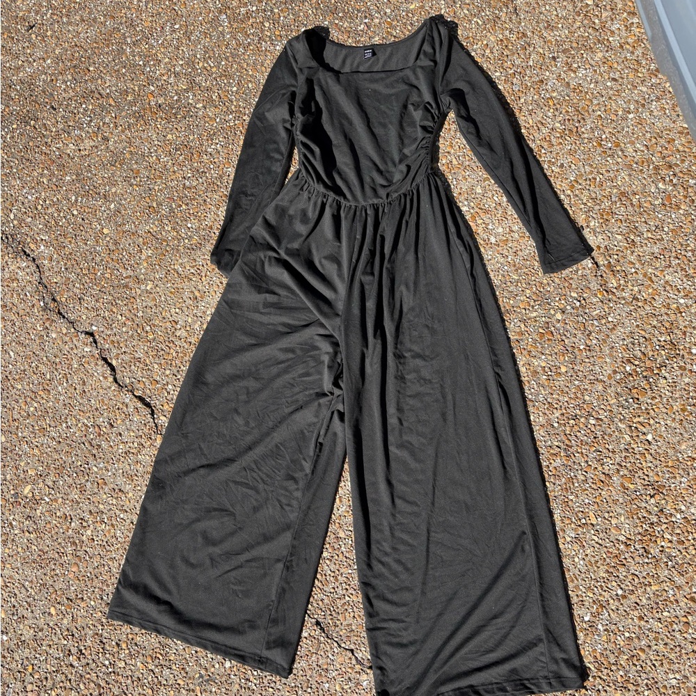 SHEIN Black Flare Jumpsuit